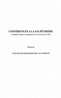 Conferences a la Salpetriere (eBook, PDF)