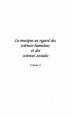 Cover La musique au regard des sciences humaines et des sciences s (eBook, PDF)
