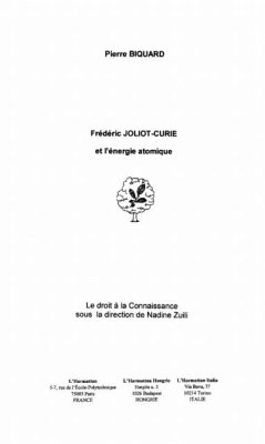 Cover FREDERIC JOLIOT-CURIE ET L'ENERGIE ATOMIQUE (eBook, PDF)
