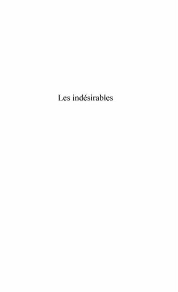 Les indesirables - roman (eBook, PDF)