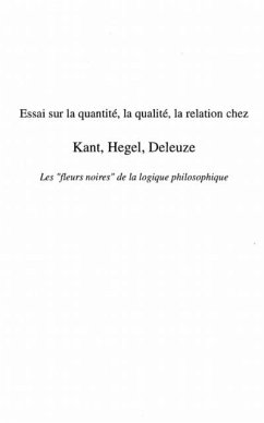 Essai sur la quantite, la qualite, la relation chez Kant, Hegel, Deleuze (eBook, PDF) - Juliette Simont