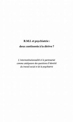 RMI et psychiatrie : deux continents a la derive ? (eBook, PDF) - Fabrice Dhume