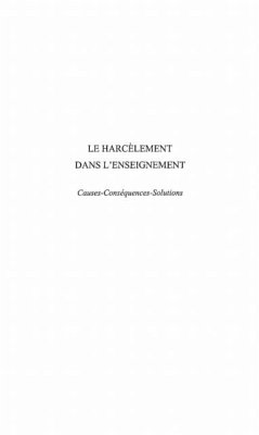 Cover Le harcelement dans l'enseignement (eBook, PDF)