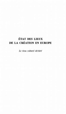 ETAT DES LIEUX DE LA CREATION EN EUROPE (eBook, PDF)