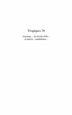 Tropiques 70 - Cotonou : la ge (eBook, PDF)