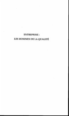 Entreprise : les hommes de la qualite (eBook, PDF)