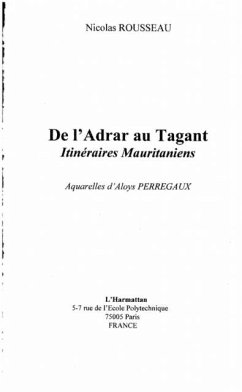 Cover DE L'ADRAR AU TAGANT (eBook, PDF)