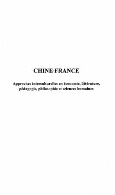 Cover Chine-france. approches interculturelles (eBook, PDF)