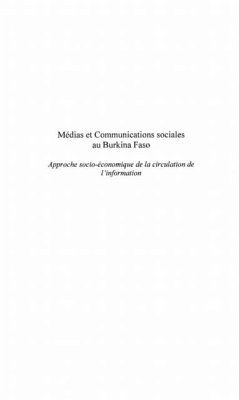Medias et communications sociales au Burkina Faso (eBook, PDF)