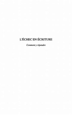 Cover L'ECHEC EN ECRITURE (eBook, PDF)