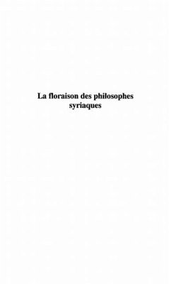 Floraison des philosophes syriaques la (eBook, PDF)