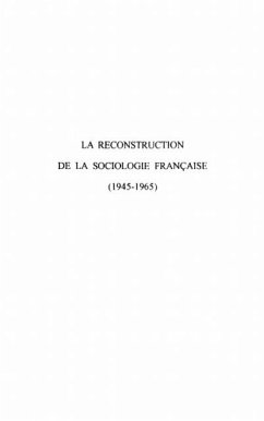 Reconstruction de la sociologie francais (eBook, PDF)