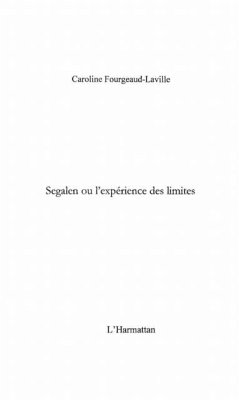 Cover SEGALEN OU L'EXPERIENCE DES LIMITES (eBook, PDF)