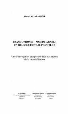Cover Francophonie - monde arabe: undialogue (eBook, PDF)