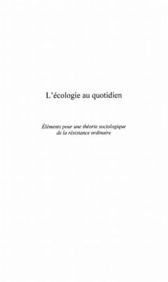 L'ECOLOGIE AU QUOTIDIEN (eBook, PDF)