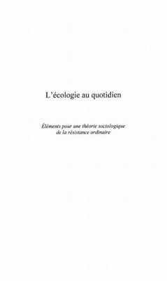Cover L'ECOLOGIE AU QUOTIDIEN (eBook, PDF)