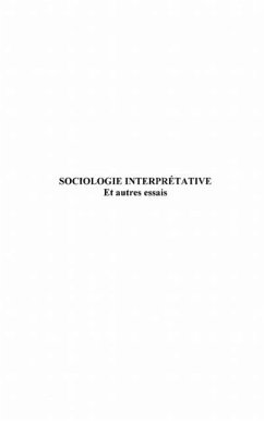 Cover SOCIOLOGIE INTERPRETATIVE et autres essais (eBook, PDF)