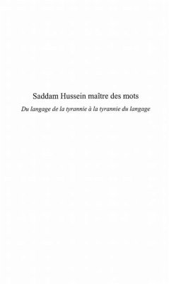 Saddam hussein maitre des mots (eBook, PDF)