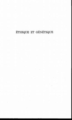 Cover ETHIQUE ET GENETIQUE (eBook, PDF)