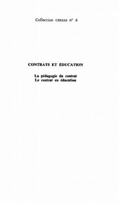 Cover Contrats et education (eBook, PDF)