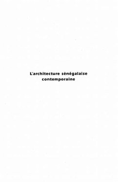 L'ARCHITECTURE SENEGALAISE CONTEMPORAINE (eBook, PDF)