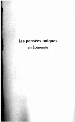 Cover LES PENSEES UNIQUES EN ECONOMIE (eBook, PDF)