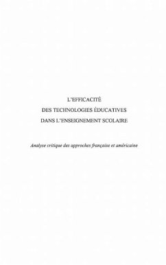 Cover L'efficacite des technologies educatives dans l'enseignement (eBook, PDF)
