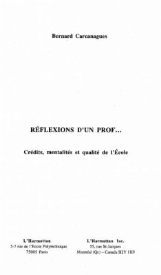 REFLEXIONS D'UN PROF... (eBook, PDF)