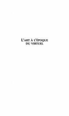 L'Art a l'epoque du virtuel (eBook, PDF) - Collectif