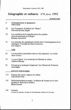 Geographie et cultures n(deg)4 (eBook, PDF)