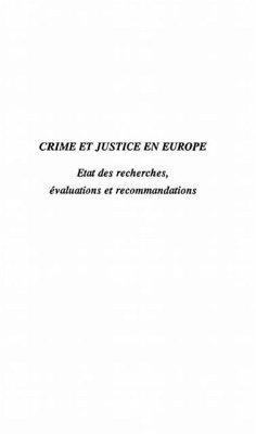 Cover Crime et justice en Europe (eBook, PDF)