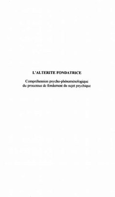 L'ALTERITE FONDATRICE (eBook, PDF)