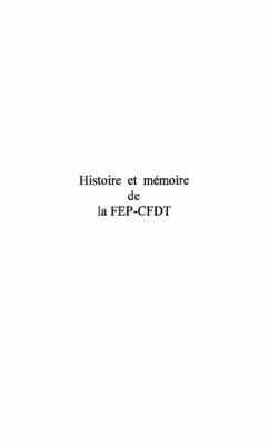 Cover HISTOIRE ET MEMOIRE DE LA FEP-CFDT (eBook, PDF)