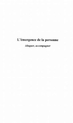 Emergence de la personne: eduquer accomp (eBook, PDF)