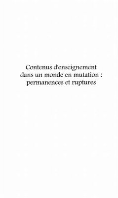 CONTENUS D'ENSEIGNEMENT DANS UN MONDE EN MUTATION : Permanen (eBook, PDF) - Un Tas De Monde