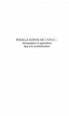 Pour la survie de l'O.N.U. alimentation et agriculture face (eBook, PDF)