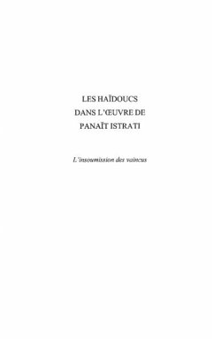 Haidoucs dans l'oeuvre de panait istrati (eBook, PDF)
