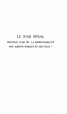 Cover LE JUGE PENAL (eBook, PDF)