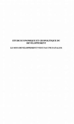 Etude economique et geopolitique du deve (eBook, PDF) Etude economique et geopolitique du deve (eBook, PDF)