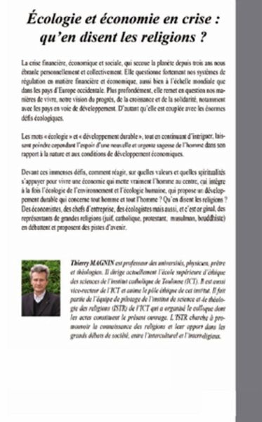 Ecologie et economie en crise : qu'en disent les religions ? (eBook, ePUB)