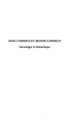Sens commun et monde commun sociologie e (eBook, PDF)