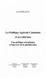 La Politique Agricole Commune et ses... - Bild 1