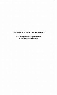 Une ecole pour la modernite (eBook, PDF)