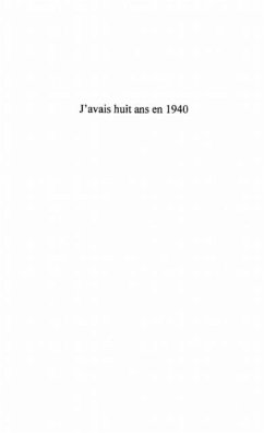 Cover J'avais huit ans en 1940 (eBook, PDF)