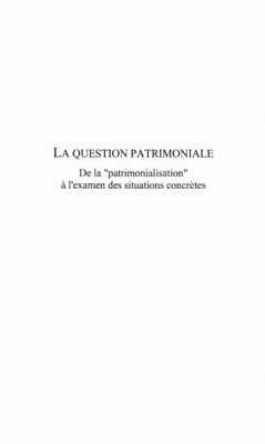 Cover La Question patrimoniale (eBook, PDF)