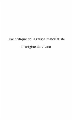 Critique de la raison materialiste (eBook, PDF)