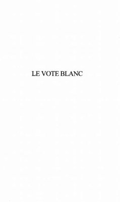 Cover Vote blanc: pour un suffrage vraiment un (eBook, PDF)