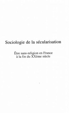 SOCIOLOGIE DE LA SECULARISATION (eBook, PDF)