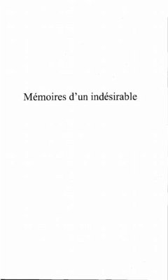 Cover Memoires d'un indesirable (eBook, PDF)