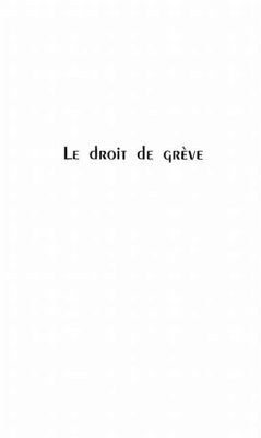 Cover Droit de greve (eBook, PDF)